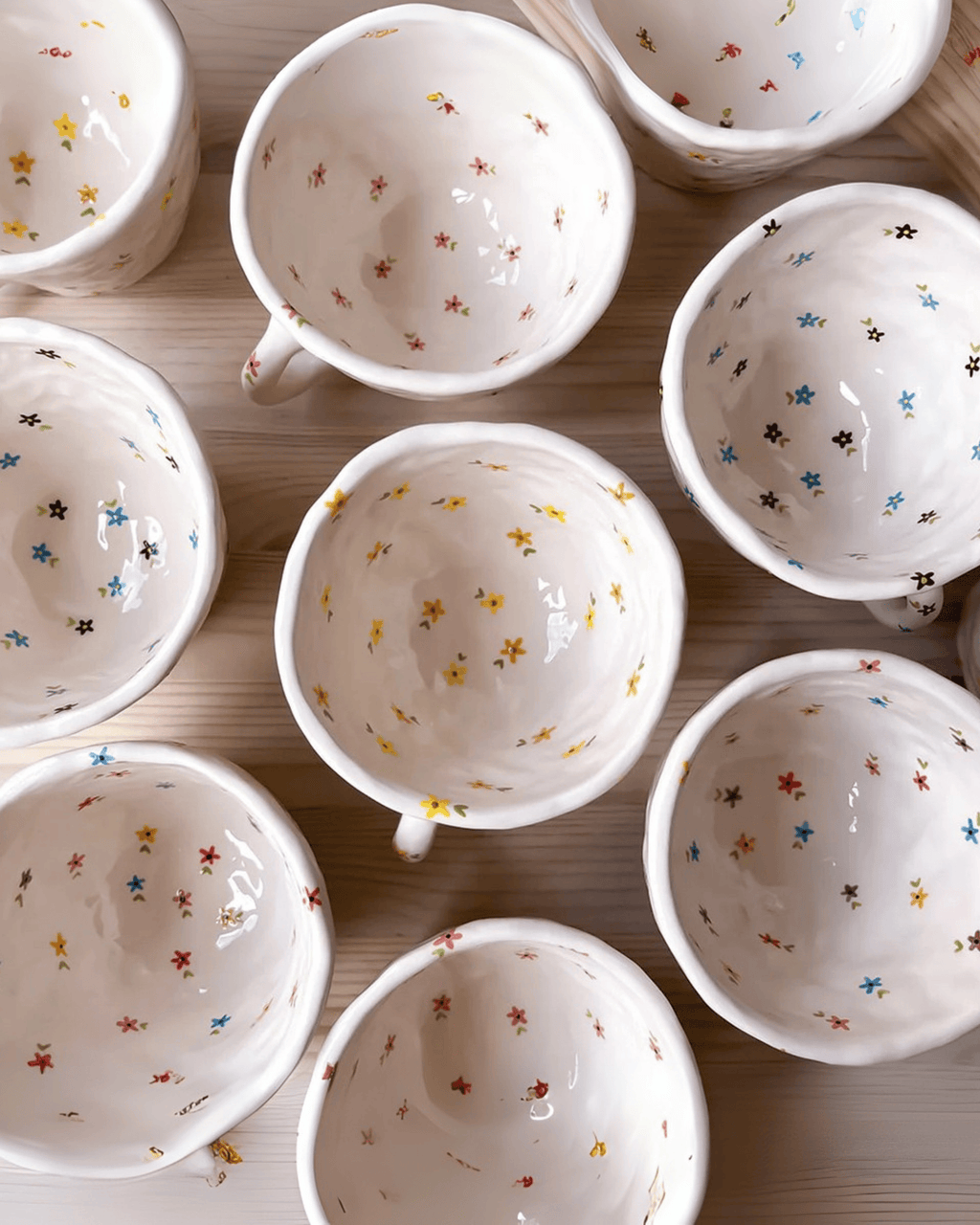 Tapered Shape Rustic Brown Rim & Tapered Sage Body Ceramic Mug